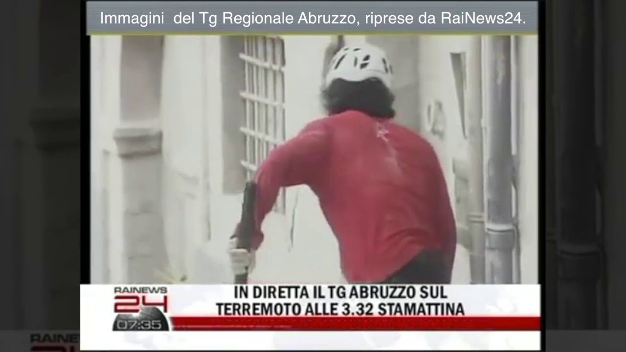 6 aprile 2009 ore 7:00, le immagini Rai originali dell'Aquila distrutta