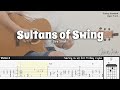 Sultans of swing  dire straits  fingerstyle guitar  tab  chords  lyrics