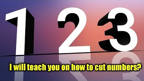 Cutting numbers (1, 2, 3 Part 1) #easytutorial #diy #numbers #cutting