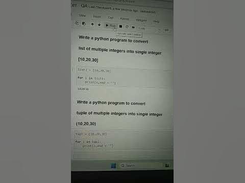 2.19 Convert list of multiple integers into single integer - YouTube