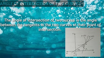 ANGLE BETWEEN THE TWO CURVES |CLASS XII |APPLICATIONS OF DERVATIVE