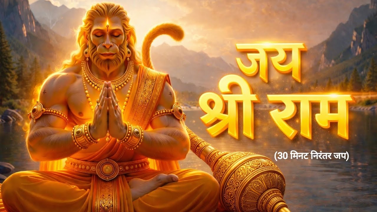 जय श्री राम 🙏 | 30 मिनट निरंतर राम नाम जप | श्री हनुमान जी का दिव्य ध्यान | शांति व शक्ति 