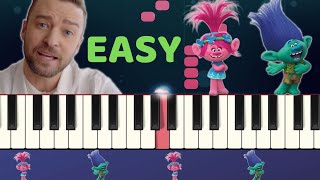 Video thumbnail of "Trolls - CAN'T STOP THE FEELING - Justin Timberlake - Easy Piano Tutorial with SHEET MUSIC"