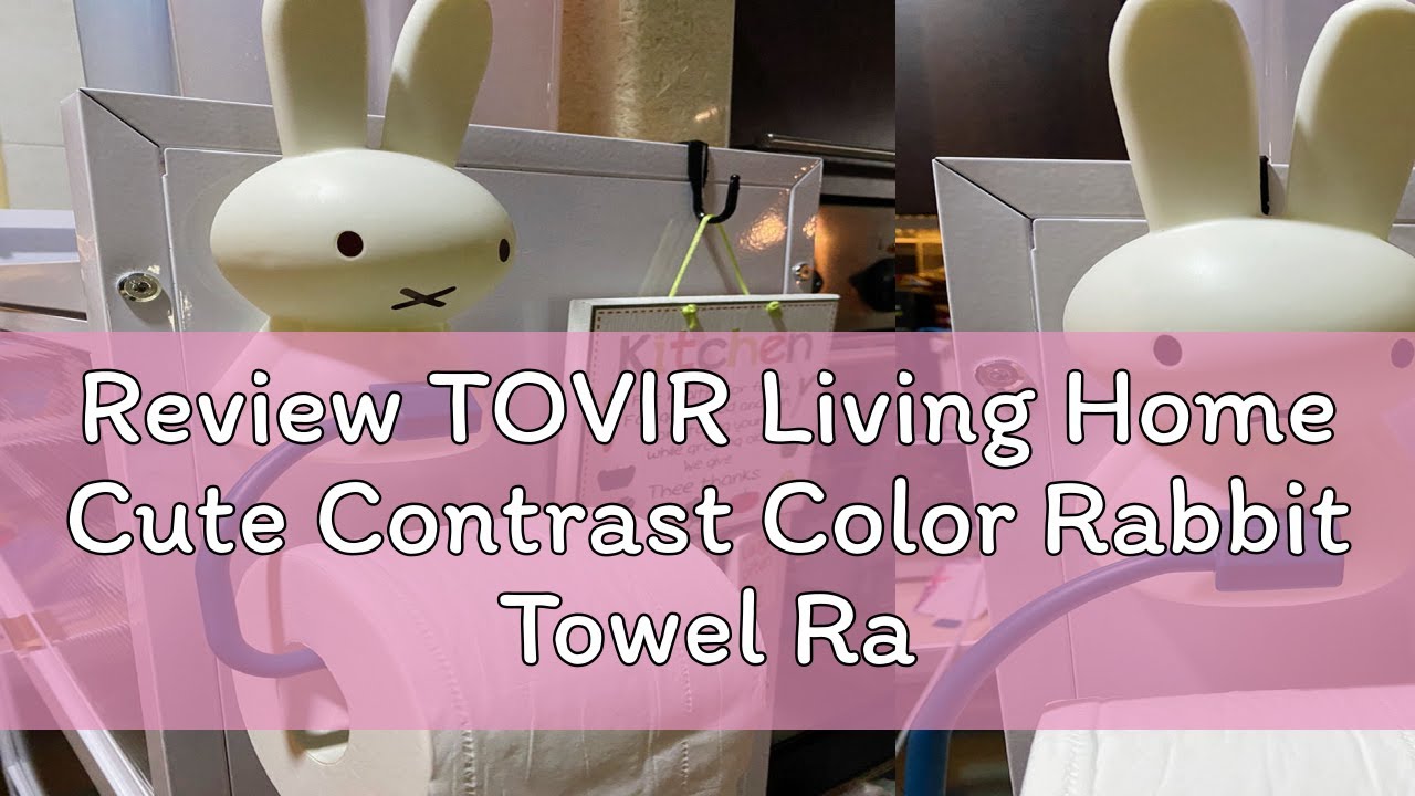 Review TOVIR Living Home Cute Contrast Color Rabbit Towel Rack Kitchen ...