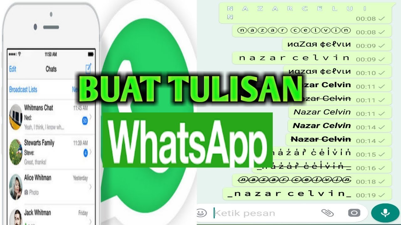 Cara Buat Variasi Tulisan Di Whatsapp Youtube<script async src=