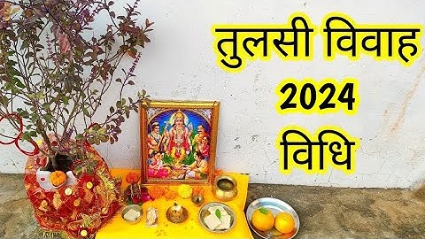 Easy Tulsi Vivah Puja Vidhi 2024 step by step !! How to do Tulsi Vivah at home ! Simple method of...
