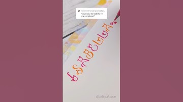 Cat font lettering Isabella #namewriting #lettering #catlover #isabella #brushcalligraphy