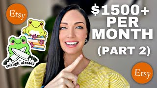 Make $1500 A Month Selling Stickers on Etsy 2023  NO Skills (Kittl Tutorial)