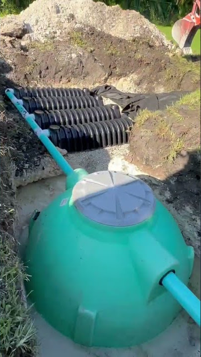Small septic tank installation