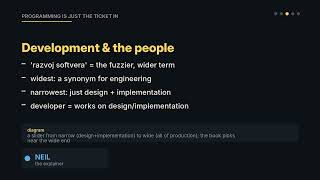 Software Development course podcast