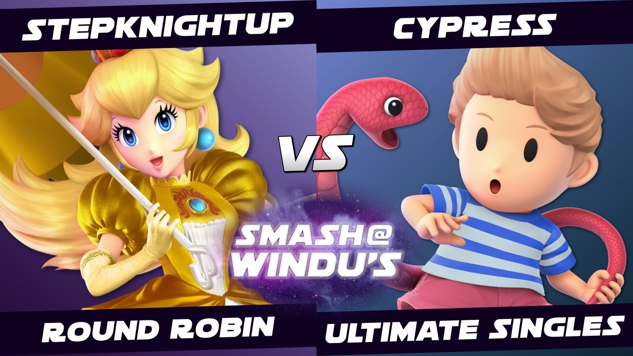 Smash @ Windu's 232 - StepKnightUp (Peach, Ryu) vs Cypress (Lucas)  - Round Robin SSBU