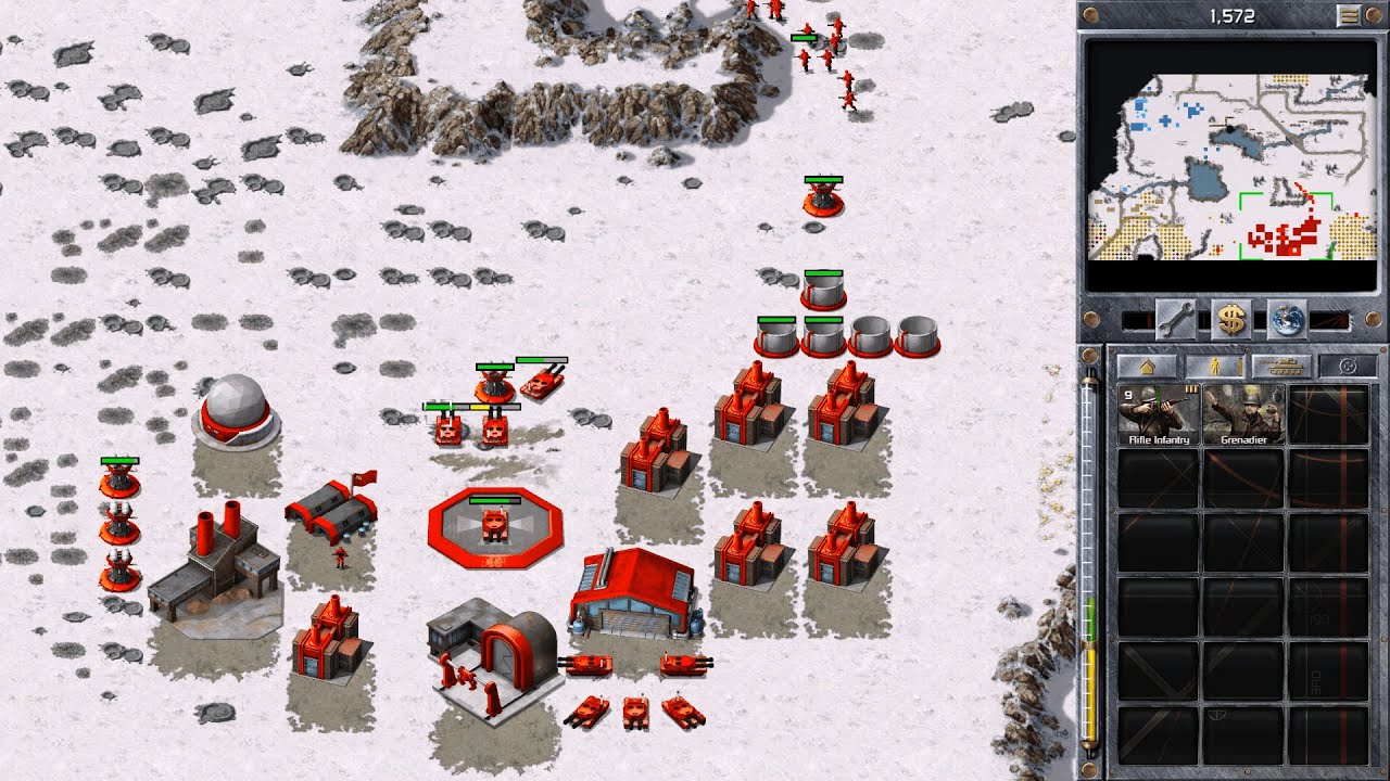 RED ALERT 1 REMASTERED SOVIET CAMPAIGN PART 2 (base building missions ...