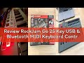 Review RockJam Go 25 Key USB &amp; Bluetooth MIDI Keyboard Controller with 8 Backlit Drum Pads, 8 Knobs