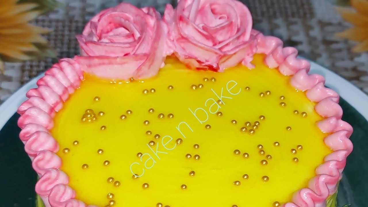 beautiful cake design tutorial glaze gel cake design YouTube