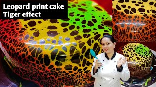 Free class for leopard print cake | Tiger effect cake | Trending cake design by Chef Sarika Gupta