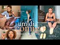 UM DIA COMIGO| Exercício em casa, Rotina Capilar, Rotina de Criadora de Conteúdo, CLT, Pão caseiro!