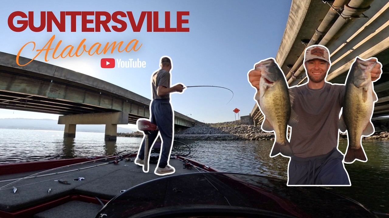 Fall Bass Fishing Lake Guntersville, Alabama.