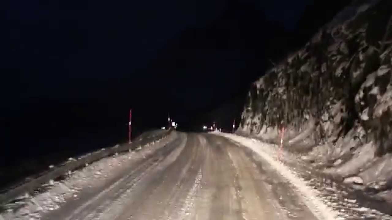 Romantic sound of snow chains,trucking Norway. YouTube