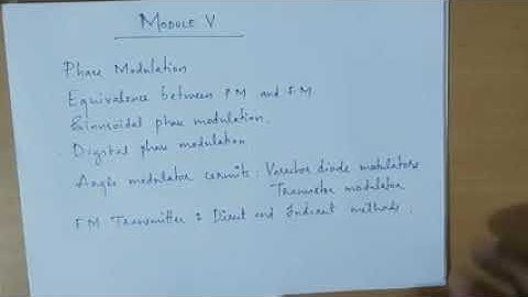EC 208 Analog Communication Engineering Module  5 overview