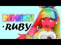Repaint! Ruby, the Rainbow Skater Girl 🌈 Custom Monster High Lagoona Doll
