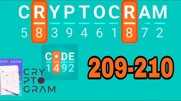 CRYPTOGRAM Word Logic Puzzles level 209 210