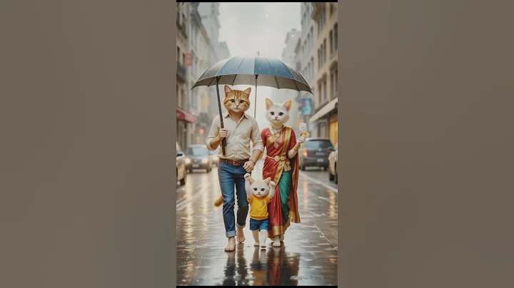 Cute kitten With Parents 😺 #cat #catstory #petlovers #ytshortsindia #catlovers #aiart