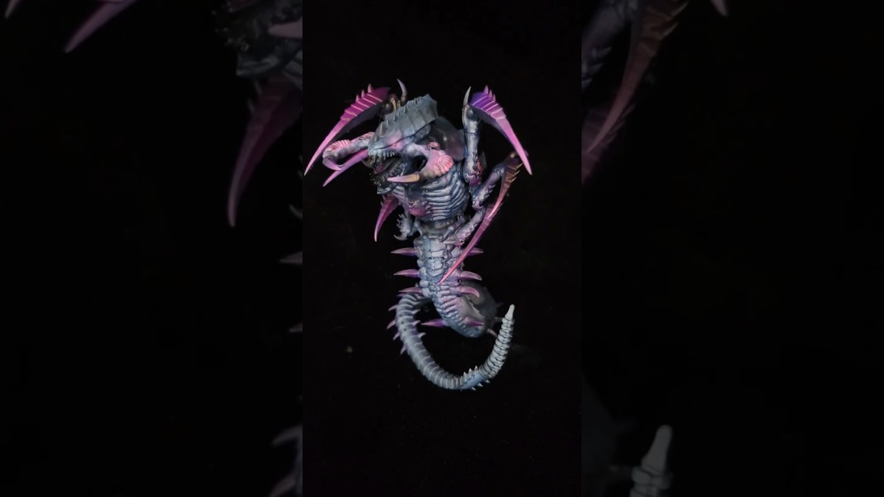 Painting A Typhon Trygon Prime, day 145 of Painting With Ink Everyday 