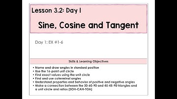 3.2-A Sinus, cosinus en tangens video