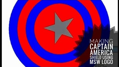 MSW logo tutorial/Captain America shield MS logo/MSW logo for 3 & 4/Logo commands