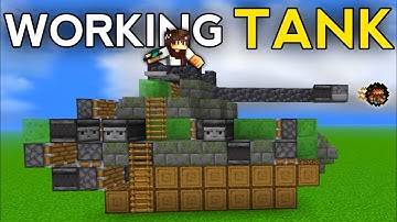 How To Build a Working TANK In Minecraft Bedrock! (NO MODS)
