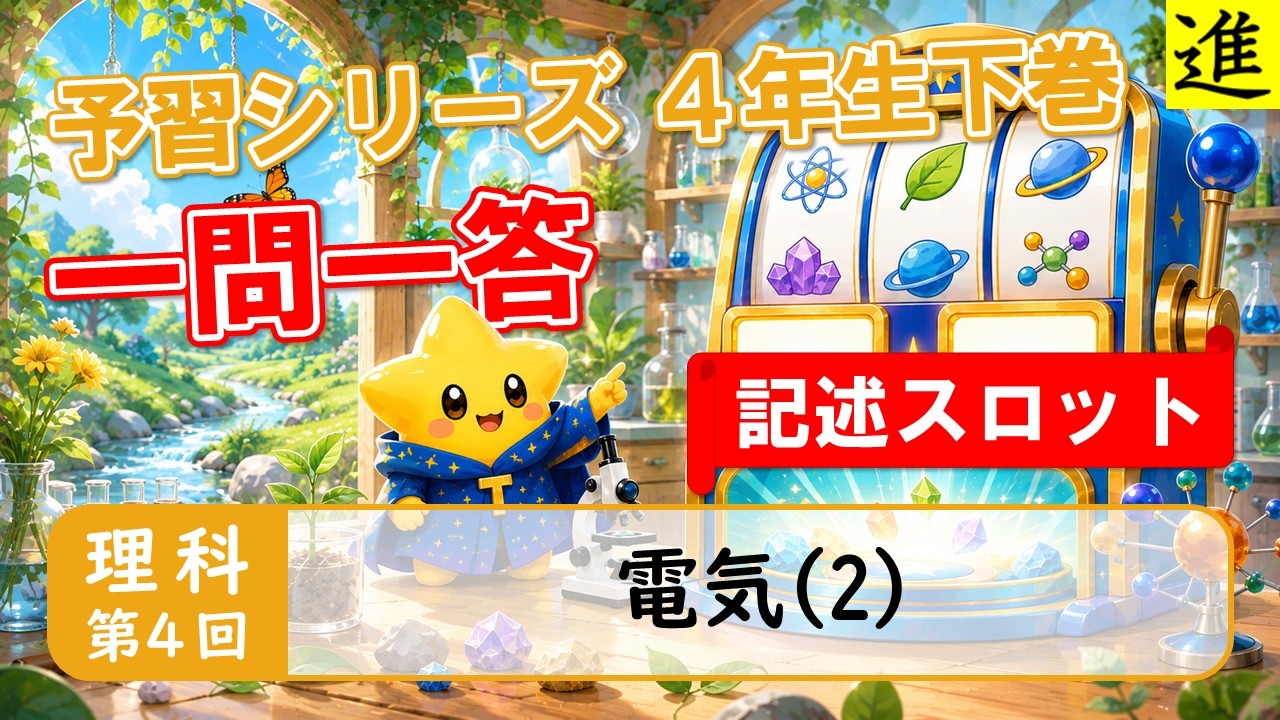 中学受験]理科一問一答＜記述スロット＞【予習シリーズ4年生下巻第4回