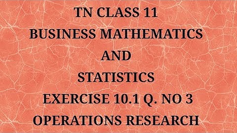 TN 11 Business maths chapter 10 exercise 10.1 question number 3