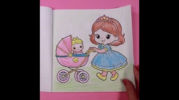 Simple and Cute:  Princess & Mermaid Coloring Pages | Relaxing Coloring  #coloringpages #art