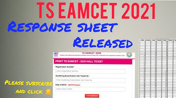 Ts Eamcet 2021 response sheet / Ts Eamcet 2021 answer key released / How to check  eamcet anwer key