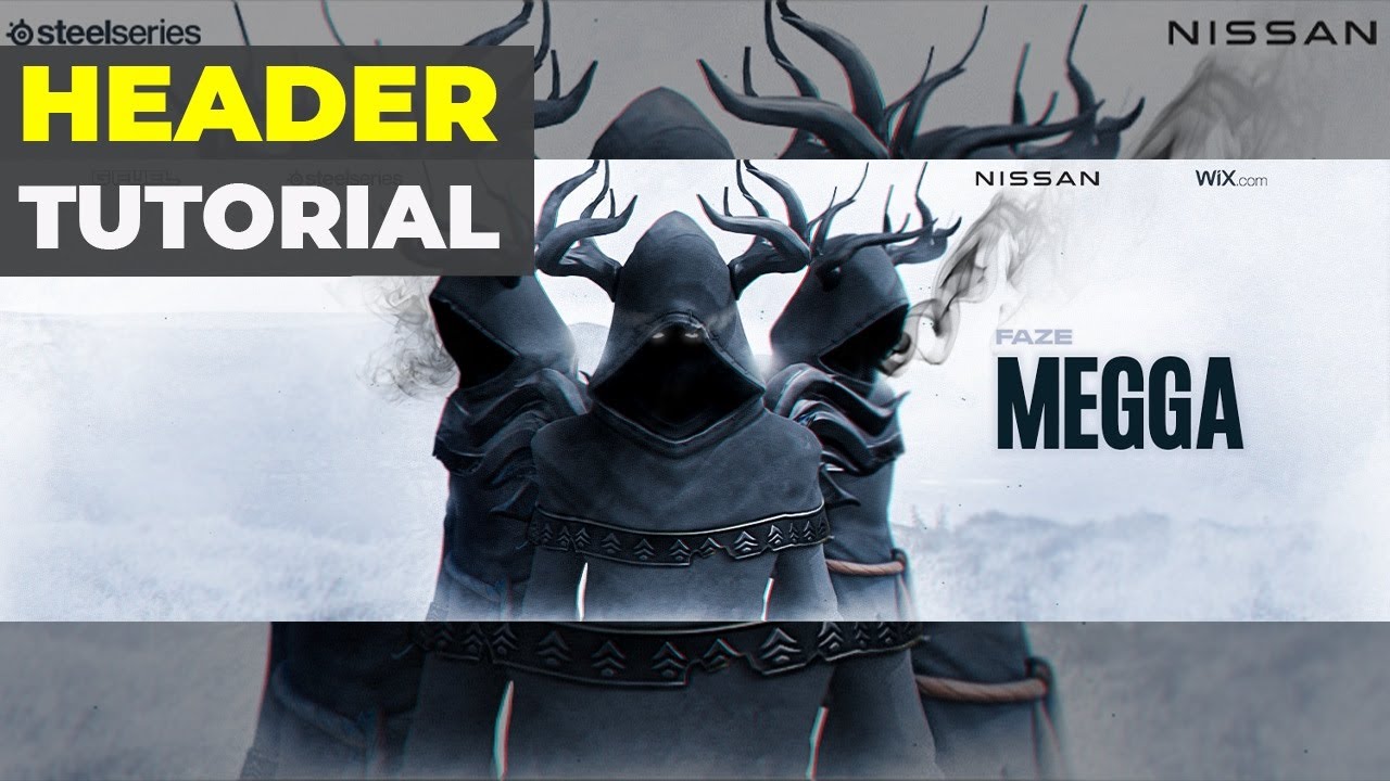 (TUTORIAL) Fortnite "Cloaked Shadow" ESPORTS & SCENE Twitter Header (+ PSD!) - Photoshop & Blender