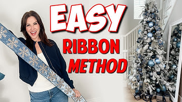 The EASIEST Ribbon Method for Christmas Trees 🎄