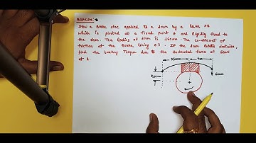 SINGLE BLOCK OR SHOE BRAKE SYSTEM || NUMERICAL PROBLEM -O2 || TECHNICAL  CLASSES  || IN HINDI