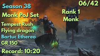 Monk Patterns of Justice Ethereo GR 150 Rank 1 NA 150s - Season 38 Diablo 3