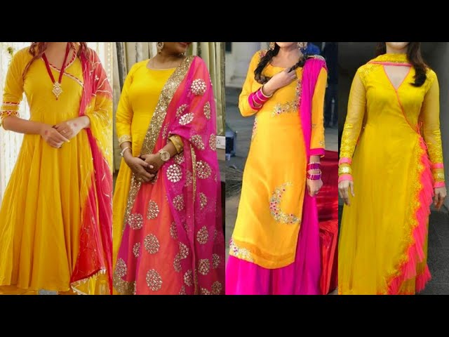 Stunning Yellow Banarasi Silk Suit & Pink Organza Dupatta – Luxurion World