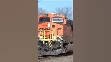 This BNSF IS MISSING THE S! Epic narrow-front K5HL horn show #shorts