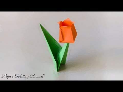 Origami Tulip - YouTube