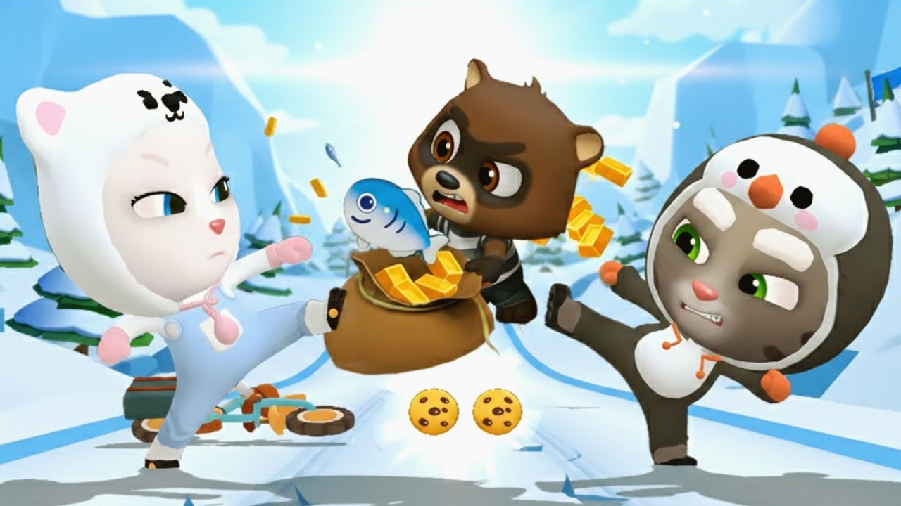 Talking Tom Gold Run: New Update Polar Adventure - Smart Penguin Tom & Polar Bear Angela android\iso