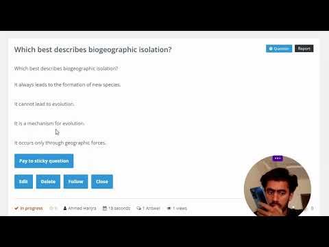 Which best describes biogeographic isolation?