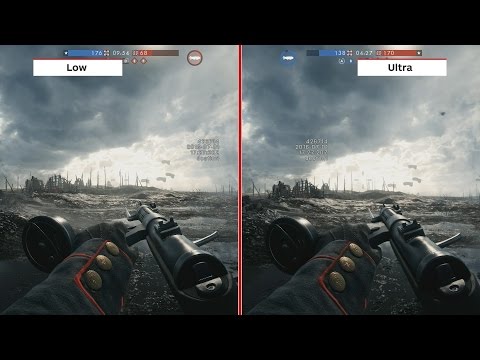 Battlefield 1 Alpha PC - Ultra Graphics VS. Low Graphics