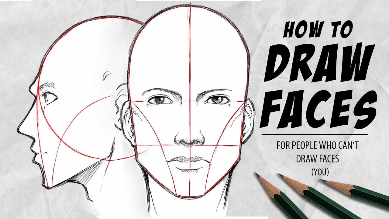 How DRAW FACES - your own Style [Front + Sideview] | DrawlikeaSir - YouTube