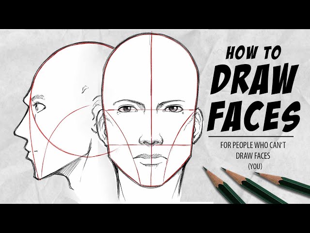 How to DRAW FACES - In your own Style [Front + Sideview] | DrawlikeaSir class=