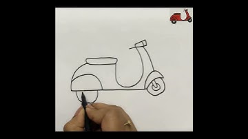 Scooter Drawing | Very Easy Scooter Drawing #shorts #drawing