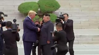 Trump becomes first sitting president to enter North Korea
