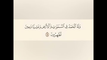 فسبحان الله حين تمسون وحين تصبحون      #سورة_الروم            #محمد_صديق_المنشاوي