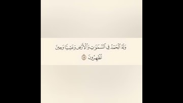 فسبحان الله حين تمسون وحين تصبحون      #سورة_الروم            #محمد_صديق_المنشاوي